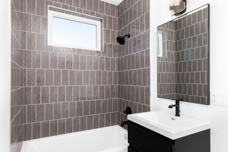 Textured Wall Tiles in Bathroom